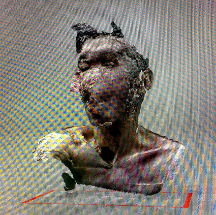 Interrupted 3D scan by artist Paul Coombs